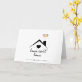 Thuis Sweet Home Vastgoed Gefeliciteerd  Kaart (Gele Bloem)