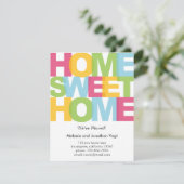 Thuis Sweet Home Verhuisbericht Aankondiging (Staand voorkant)