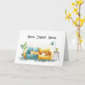 Thuis Sweet Thuis Gefeliciteerd Vastgoed Kaart (Gele Bloem)