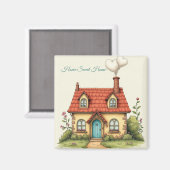 Thuis Sweet Thuis - huis verwarming cadeau koelkas Magneet (Voorkant / Achterkant)