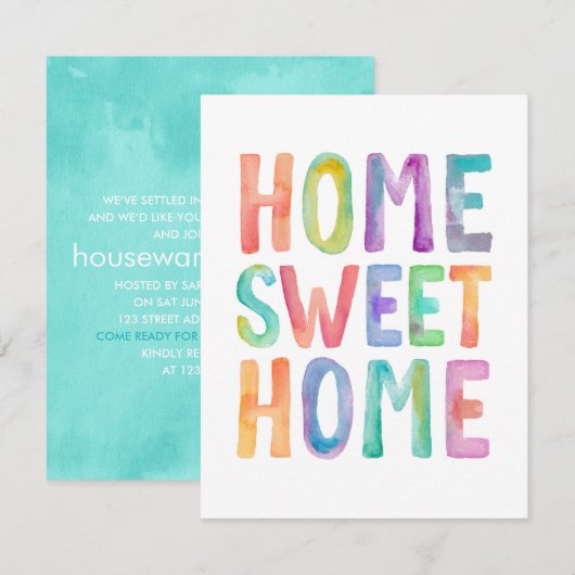 THUIS SWEET THUIS | OPENBARE HUISPARTIJEN KAART (Voorkant / Achterkant)