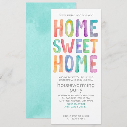 THUIS SWEET THUIS | OPENBARE HUISPARTIJEN KAART (Voorkant / Achterkant)