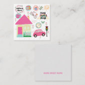 THUIS SWEET THUIS VIERKANTE VISITEKAARTJE (Voorkant / Achterkant)