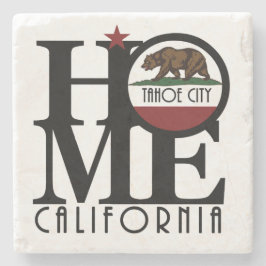 THUIS Tahoe City California Stenen Onderzetter