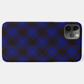 Thuis tartan blauwe zwarte vlecht Case-Mate iPhone case (Achterkant (horizontaal))