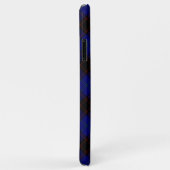 Thuis tartan blauwe zwarte vlecht Case-Mate iPhone case (Achterkant/rechts)