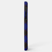 Thuis tartan blauwe zwarte vlecht Case-Mate iPhone case (Achterkant/links)