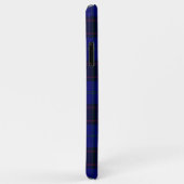 Thuis tartan blauwe zwarte vlecht Case-Mate iPhone case (Achterkant/rechts)
