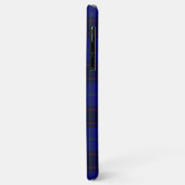 Thuis tartan blauwe zwarte vlecht Case-Mate iPhone case (Achterkant/links)