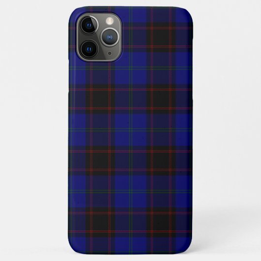 Thuis tartan blauwe zwarte vlecht Case-Mate iPhone case (Achterkant)