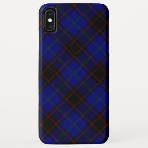 Thuis tartan blauwe zwarte vlecht Case-Mate iPhone case