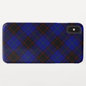 Thuis tartan blauwe zwarte vlecht Case-Mate iPhone case (Achterkant (horizontaal))