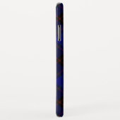 Thuis tartan blauwe zwarte vlecht Case-Mate iPhone case (Achterkant/rechts)