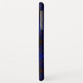 Thuis tartan blauwe zwarte vlecht Case-Mate iPhone case (Achterkant/links)
