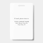 Thuis Therapeut Foto ID Badge (Achterkant)