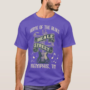 Thuis van de Blues Beale Street Memphis Musicus Gu T-shirt