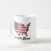 Thuis van de Dappere 4 juli Patriotisch Koffiemok (Voorkant links)