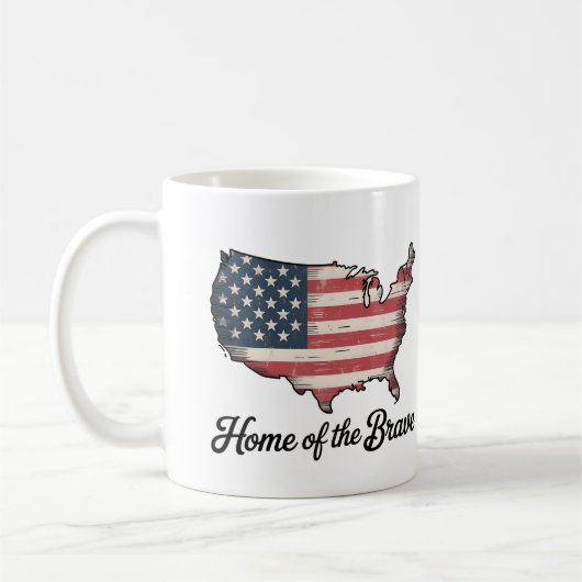 Thuis van de Dappere 4 juli Patriotisch Koffiemok (Links)