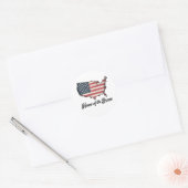 Thuis van de Dappere 4 juli Patriottisch Ronde Sticker (Envelop)