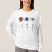 Thuis van de dappere patriottische bloemen t-shirt (Voorkant)