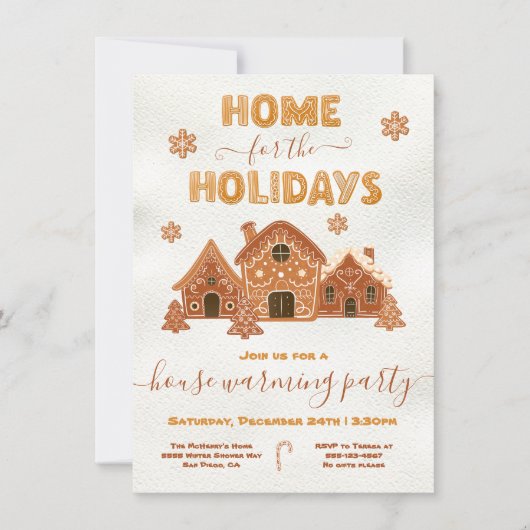 Thuis van de Feestdagen House Warming Party Kaart (Voorkant)