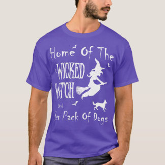 Thuis van de goddeloze heks en haar pak hond grapp t-shirt