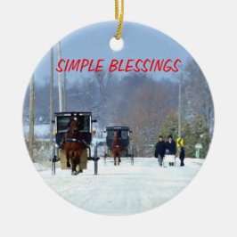 Thuis van de kerk op kerstdag keramisch ornament