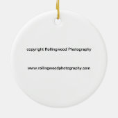 Thuis van de kerk op kerstdag keramisch ornament (Achterkant)