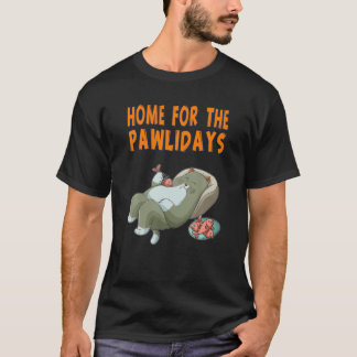 Thuis van de Pawlidays Cat Lover Funny Gezegde Hum T-shirt
