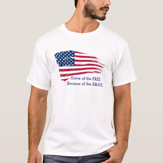 Thuis van de Vlag met vrije loop T-shirt (Voorkant)
