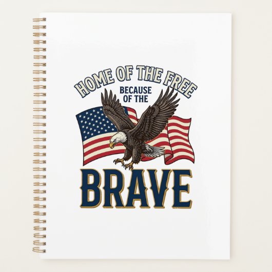 Thuis van de Vrije Dappere Adelaar Patriottisch Sh Planner (Voorkant)