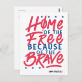 Thuis van de vrije mensen dankzij de dapperen briefkaart (Voorkant / Achterkant)