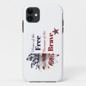 Thuis van de vrije mensen vanwege de dapperen, Case-Mate iPhone case (Achterkant)