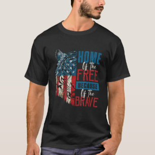 Thuis van de vrije omdat de dappere gezicht tijger t-shirt