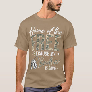 Thuis van de Vrije Omdat mijn broer dapper is Trot T-shirt