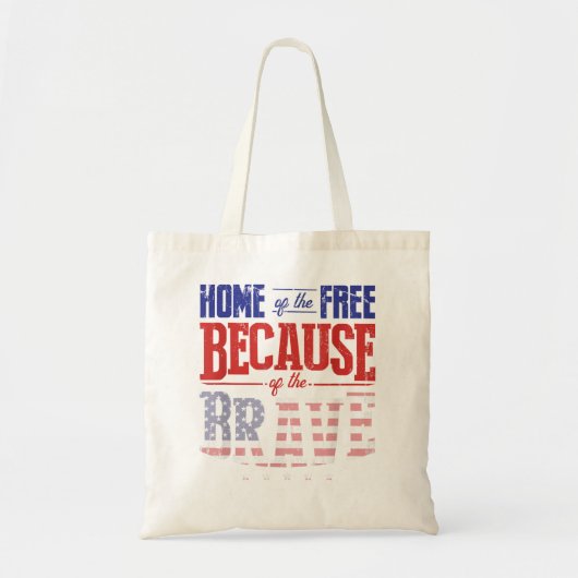 Thuis van de Vrije vanwege de Amerikaanse Brave Me Tote Bag (Voorkant)