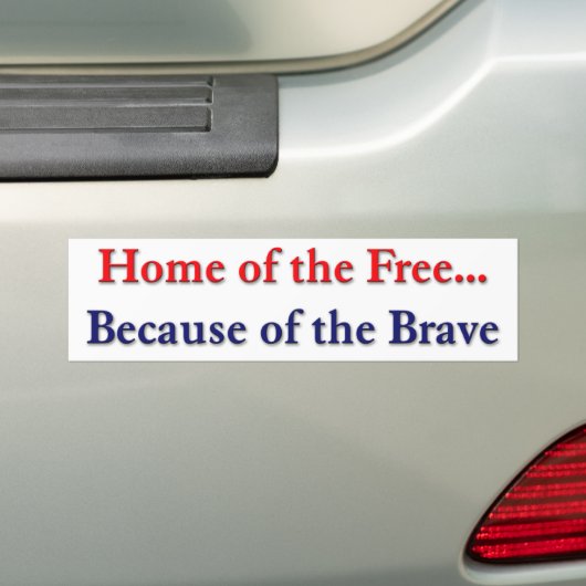 Thuis van de Vrije vanwege de Brave Sticker (Op auto)