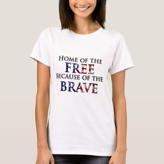 Thuis van de Vrije vanwege de Brave T-shirt (Voorkant)