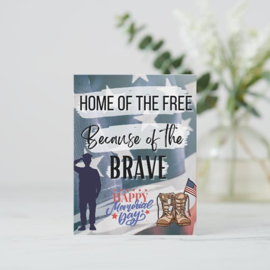 Thuis van de Vrijen, Dankzij de Dapperen!  Square  Briefkaart (Staand voorkant)