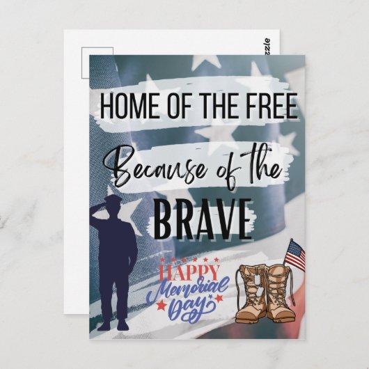 Thuis van de Vrijen, Dankzij de Dapperen! Square Briefkaart (Voorkant / Achterkant)