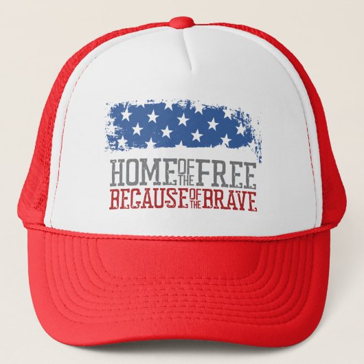 Thuis van de Vrijen vanwege de Dappere Amerikaanse Trucker Pet (Voorkant)