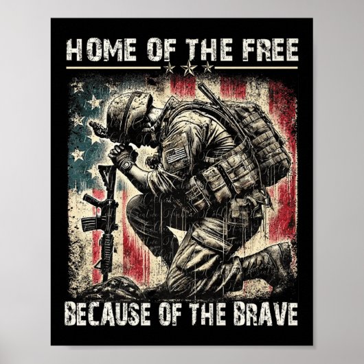 Thuis van de Vrijen vanwege de Dapperen - Veterane Poster (Voorkant)
