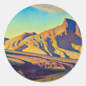 Thuis van de woestijn door Maynard Dixon Ronde Sticker (Voorkant)