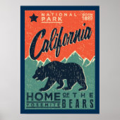 Thuis van de Yosemite-Beren | Californië Poster (Voorkant)