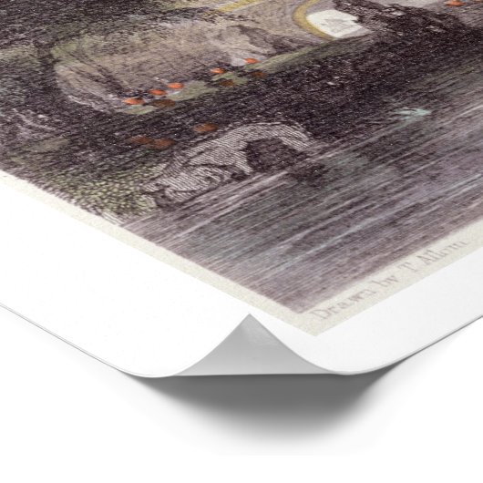 Thuis van een Chinese koopman nabij het kanton, ui Poster (Hoek)