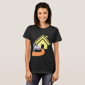 Thuis van een droombordontwerp met een geel huis t-shirt (Voorkant volledig)