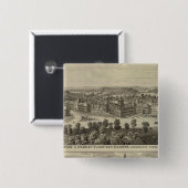 Thuis van gehandicapte vrijwilligers vierkante button 5,1 cm (Voorkant /achterkant)