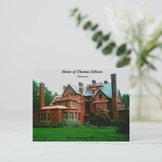 Thuis van Thomas Edison Briefkaart (Staand voorkant)