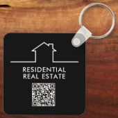 Thuis Vastgoed Makelaar Promotionele QR Code Sleutelhanger (Achterkant)