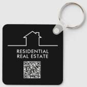 Thuis Vastgoed Makelaar Promotionele QR Code Sleutelhanger (Achterkant)